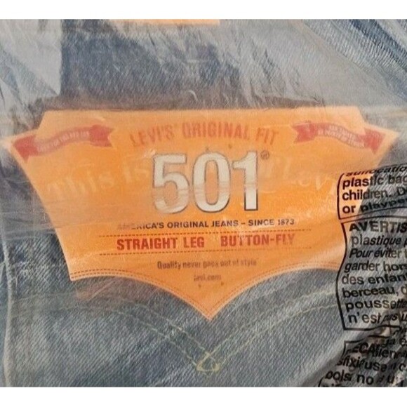 Levi's Men's 501 Original Fit Jeans Straight Leg Button Fly 100% Cotton W36 X 34 - Picture 4 of 13